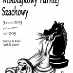 Plakat Mikołajkowego Turnieju Szachowego 2015